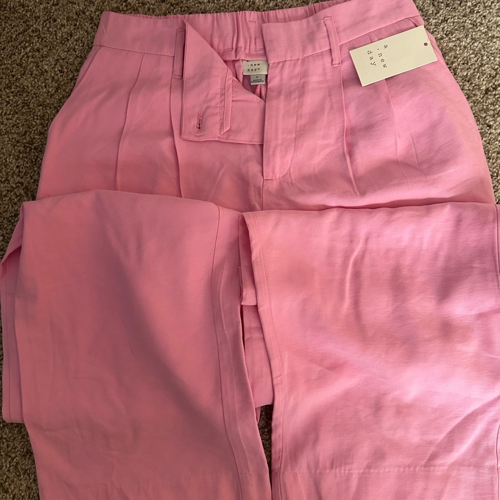 Pink Wide-Leg Pants